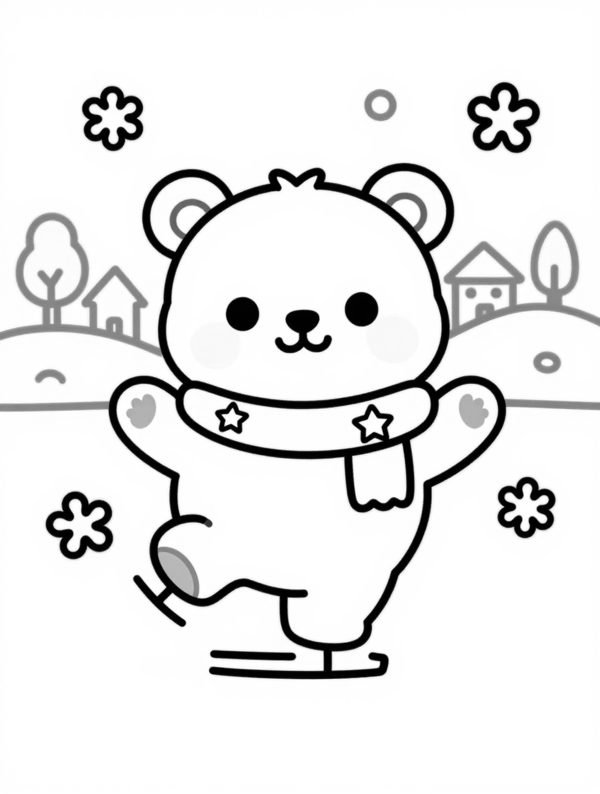 Pipo patinando no gelo